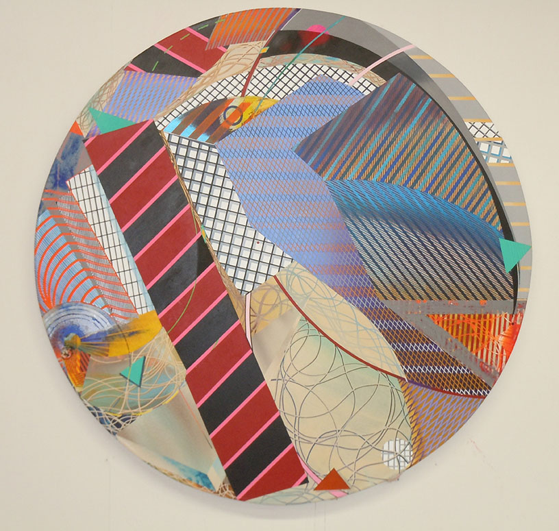 BAV-016-T-BOC, Acrylic on Shaped Canvas, 48" Diameter -- Private Collection